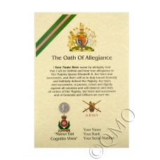 Intelligence Corps Oath Of Allegiance Certificate